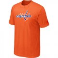 Wholesale Cheap Washington Capitals Big & Tall Logo Orange NHL T-Shirt