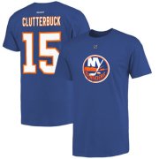 Wholesale Cheap New York Islanders #15 Cal Clutterbuck Reebok Name and Number Player T-Shirt Royal