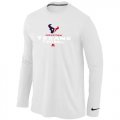 Wholesale Cheap Nike Houston Texans Critical Victory Long Sleeve T-Shirt White