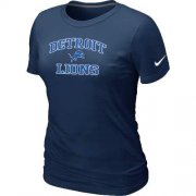 Wholesale Cheap Women's Nike Detroit Lions Heart & Soul NFL T-Shirt Dark Blue