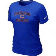 Wholesale Cheap Women's Nike Chicago Bears Heart & Soul NFL T-Shirt Blue