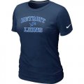 Wholesale Cheap Women's Nike Detroit Lions Heart & Soul NFL T-Shirt Dark Blue
