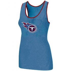 Wholesale Cheap Women\'s Nike Tennessee Titans Big Logo Tri-Blend Racerback Stretch Tank Top Light Blue