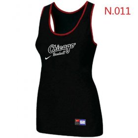 Wholesale Cheap Women\'s Nike Chicago White Sox Tri-Blend Racerback Stretch Tank Top Black