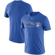 Wholesale Cheap Milwaukee Brewers Nike MLB Practice T-Shirt Royal