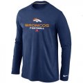 Wholesale Cheap Nike Denver Broncos Critical Victory Long Sleeve T-Shirt Dark Blue