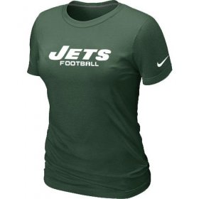 Wholesale Cheap Women\'s Nike New York Jets Sideline Legend Authentic Font T-Shirt Green