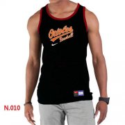 Wholesale Cheap Men's Nike Baltimore Orioles Home Practice Tank Top Black