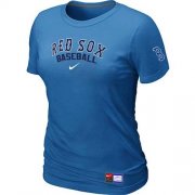 Wholesale Cheap Women's Boston Red Sox Nike Short Sleeve Practice MLB T-Shirt Indigo Blue