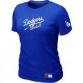 Wholesale Cheap Women's Los Angeles Dodgers Nike Short Sleeve Practice MLB T-Shirt Blue