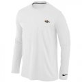 Wholesale Cheap Nike Baltimore Ravens Sideline Legend Authentic Logo Long Sleeve T-Shirt White