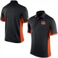 Wholesale Cheap Men's Nike NFL Cincinnati Bengals Black Team Issue Performance Polo