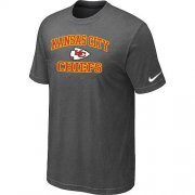 Wholesale Cheap Nike NFL Kansas City Chiefs Heart & Soul NFL T-Shirt Crow Grey