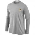 Wholesale Cheap Nike Washington Redskins Sideline Legend Authentic Logo Long Sleeve T-Shirt Grey